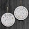 12" White Hanging Double-Sided Trick or Treat/Out of Candy Round Plank Sign